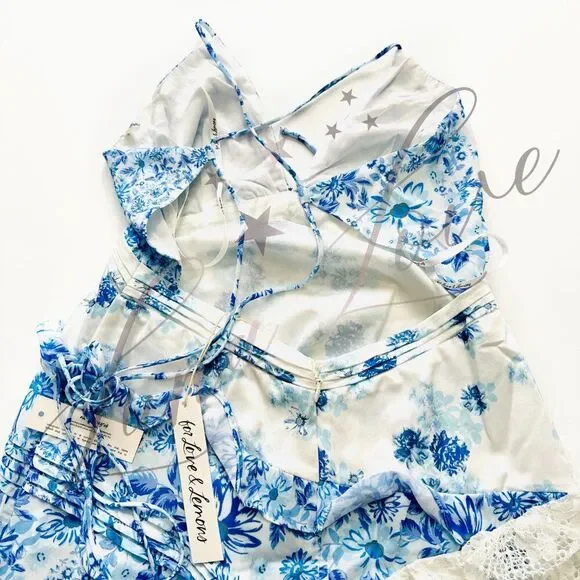 FOR LOVE & LEMONS Rosalyn Maxi Dress in Blue (size S) NWT - Picture 8 of 10